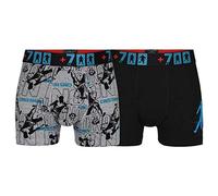 CR7 Cristiano Ronaldo CR7 Boys Cotton Fashion Trunks Two Pack Baadores Ajustados para Hombre, Impresión en Negro y Gris, 7-9 años para Niños