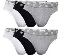 CR7 Main Basic - Calzoncillos para Hombre, Blanco/Gris/Negro (633)., L