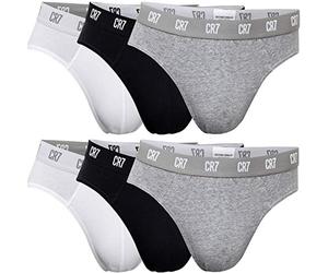 CR7 Main Basic - Calzoncillos para Hombre, Blanco/Gris/Negro (633)., L