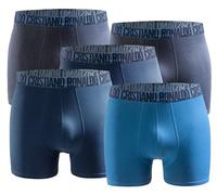 CR7 - Pack de 5 calzoncillos tipo bóxer para hombre - by Cristiano Ronaldo - Blue-Mix - Talla L, azul-mezcla