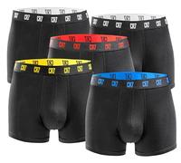 CR7 - Pack de 5 calzoncillos tipo bóxer para hombre - by Cristiano Ronaldo - Mezcla de color negro - Talla XL, Mezcla de color negro