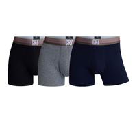 CR7 Underwear Pack 3 Bóxers Hombre - Algodón Orgánico Transpirable con Cintura Suave - Negro, Gris, Marino (FR/ES, Letras, M, Regular, Regular, Negro,Gris, Marino)
