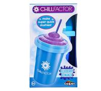 Cra-Z-Art ChillFactor - Taza original para hacer granizados congelados, batidos, batidos, taza de enfriamiento, máquina de granizados de doble capa con cuchara, azul