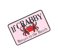 CRABBY Broche de cangrejo Pin para mujeres y hombres joyería de aleación de estilos de playa regalos cangrejo mochila Pin accesorio humorístico