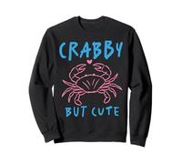 Crabby But Cute Funny Crab Ocean Lover Design Beach Summer Sudadera