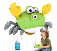 Crabo Bubble Blower Toy - Maker Interactivo para niños, de automático | Dispensador de Burbujas de iluminación Musical para la diversión del Patio Trasero, Uso de divertimen