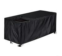 Crabop 210D Oxford - Funda para caja de almacenamiento de jardín con cremallera para acceso, impermeable, resistente a los rayos UV, protector rectangular para muebles de patio, color negro L (L: 158