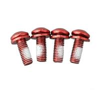 Crabop 4 tornillos de jaula de botella de acero de aleación M5 x 12 mm para bicicleta de carretera de montaña, pernos antiaflojamiento en rojo, azul, verde, naranja (rojo)