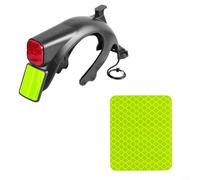 Crabop Adhesivo reflectante para placa de matrícula para Ninebot Max G2 F2, resistente a la abrasión PET trasero para calcomanía FENDER, accesorio de seguridad de visibilidad plateado ()