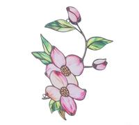 Crabop Adorno Metal Flor Doble Cara 20cm con Ventosa