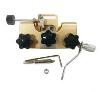 Crabop Afilador manual de sierra de cadena, guía de archivo de aleación de metal para restauración rápida de la hoja, herramienta de afilar portátil para corte de jardín al aire libre (dorado)