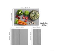 Crabop Alfombra Cocina Enrollable Protector Encimera 71x50cm(gray) | plegable tríptico, ahorra espacio, silicona segura sin , para ideal para guardar en cajones