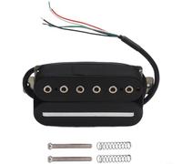 Crabop Alnico V Pastilla de guitarra de doble bobina 75K/166K, Humbucker en maceta de cera con postes ajustables para actualización de guitarra eléctrica LP ST, cromo (cromo 52 mm)
