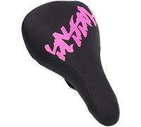 Crabop Asiento de bicicleta de montaña con contorno ergonómico y absorción de golpes, sillín de PU impermeable con rieles de acero para ciclismo DH MTB, negro (polvo negro)