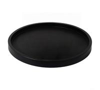 Crabop Bandeja de baño de silicona redonda, organizador de tocador antideslizante para dispensador de jabón, esponjas, inastillable, apto para lavavajillas, almacenamiento de encimera de 27 cm (negro)