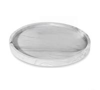 Crabop Bandeja de baño de silicona redonda, organizador de tocador antideslizante para dispensador de jabón, esponjas, inastillable, apto para lavavajillas, almacenamiento de encimera de 27 cm (blanco