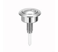 Crabop Botón de repuesto ABS para tanque de inodoro para Siamp para optima 49, válvula de descarga con diseño moderno, azul/plata (plata)