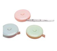 Crabop Cinta métrica de cintura de fibra de vidrio suave de 1,5 m de doble escala, regla corporal flexible para costura, sastrería, seguimiento de fitness y manualidades (3 piezas)