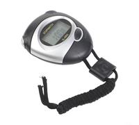 Crabop Cronómetro electrónico de mano, multifuncional, modos de alarma de fecha, ajuste ajustable, metal ABS, para entrenamiento deportivo (C)