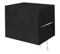 Crabop Cubierta impermeable de la bomba de calor 210D Oxford protección contra el polvo para el calentador de la piscina al aire libre unidad de CA resistente a la intemperie negro 101x86x78cm