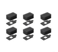 Crabop Cubreviento para micrófono Insta360 X5/X4/X3, parabrisas de espuma de esponja que reduce el ruido, mejora el audio para vlogs al aire libre, paquete de 6, color negro