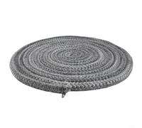 Crabop Cuerda de sellado de puerta de estufa de fibra de vidrio, 10 mm x 4 m, junta de alta temperatura para quemador de leña, chimenea, caldera, horno de repuesto
