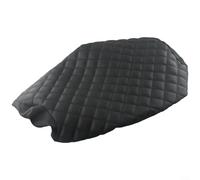 Crabop Funda de cuero de microfibra para reposabrazos de tapa de consola central para Ford F150 F250 F350 2015-2022, ribete suave transpirable con costuras dobles francesas