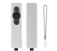 Crabop Funda protectora de silicona, para control remoto Logitech Spotlight, funda antideslizante de piel suave con cordón, funda a prueba de golpes para presentaciones y reuniones (blanco)