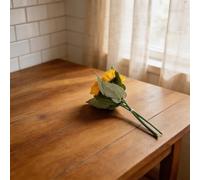 Crabop Girasoles Falsos Tejid os Pan Pack de 5 Unidades | Aspecto realista, color naranja vibrante, para ideal salón dormitorio, sin agua ni solar, años