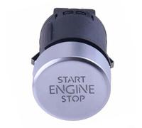 Crabop Interruptor de botón de arranque para Tiguan 2009-2018, pieza de repuesto de encendido de motor sin llave 5N0959839A, actualización interior negra ABS