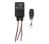 Crabop Interruptor de control remoto inalámbrico, 30 A AC110-240 V IP65 receptor de radio impermeable, para iluminación al aire libre, bomba de jardín, sistema de seguridad del motor (A)