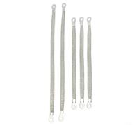 Crabop Juego de 5 correas de cobre estañado para tierra trenzada de 3 x 10 pulgadas, 2 x 13 pulgadas, 62 A para cableado de bloque de motor a marco para Ford para chevy para esquivar camión, SUV, RV