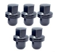 Crabop Juego de 5 tuercas de rueda de acero al carbono, M14 x 1,5 22 mm, bloqueo hexagonal para Range Rover Sport Discovery 3 4 L322, color negro
