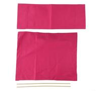 Crabop Juego de fundas de lona para sillas de director, incluye postes de madera, protectores de asiento y respaldo antideslizantes lavables para jardín y playa, 48 x 38 cm (rojo rosa)
