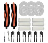 Crabop Kit de accesorios de repuesto para aspiradora robot Xiaomi S40 Pro/OV71GL, juego de 26 piezas con cepillos principales/laterales, filtros HEPA y almohadillas de fregona para limpieza de bordes
