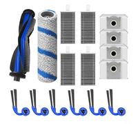 Crabop Kit de cepillo de rodillo de repuesto para Ecovacs para DEEBOT T80S Omini, 2 cepillos principales + 6 laterales, 4 filtros HEPA y bolsas, accesorios de limpieza profunda