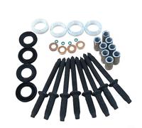 Crabop Kit de junta tórica de arandela de sello de inyector 3M5Q9R524AA compatible con 206 207 307 para 308 para Partner 1.6 HDI Juego de juntas de repuesto directo