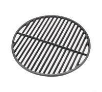 Crabop Malla redonda de hierro fundido, rejilla de barbacoa resistente para asar uniformemente, parrilla de cocción de barbacoa de alta retención de calor para asar carne al aire libre, negro (25 cm)