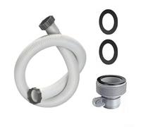 Crabop Manguera de bomba de piscina con adaptador B, a prueba de fugas, tubo blanco de 40 mm x 1,5 m para Intex y para sistemas de filtro de piscinas coleman sobre el suelo