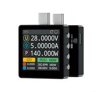 Crabop Medidor avanzado de corriente de voltaje de 28 V con PD3.1 EPR AVS, precisión de 0.0001 V, analizador de protocolo de carga rápida USB-C para ingenieros