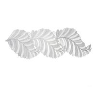 Crabop Mesa de PVC Gold Leaf para camino de 33 x 92 cm, mantel individual lavable resistente al calor con elegante diseño calado para decoración de fiestas de comedor (plata)