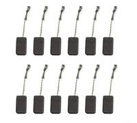 Crabop Paquete de 12 escobillas de carbón de 17 x 10 x 5 mm para Bosch GWS 1000 1100 1400 10-125 11-125 14-125 15-125 piezas de repuesto de motor de amoladora angular