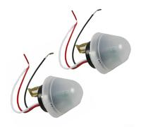 Crabop Paquete de 2 interruptores de luz de fotocélula de 12 V, sensor de encendido y apagado automático para lámpara de calle, jardín, camino, impermeable, controlador resistente a la intemperie