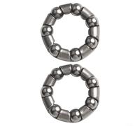 Crabop Paquete de 2 rodamientos de acero para reparación de carreras de bicicletas, juego de rodamientos de bolas plateados con opciones de diámetro exterior de 30 mm, 25 mm, 20 mm para vástago de