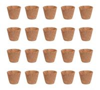 Crabop Paquete de 20 macetas biodegradables de coco para arándanos, bolsas transpirables con drenaje óptimo para un crecimiento saludable de las raíces (tamaño pequeño 6 x 10)