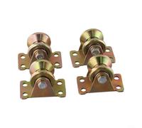 Crabop Paquete de 4 poleas de cable de acero con rodamientos dobles para cuerdas de 6 a 8 mm, rueda de ranura en V de carga de 200 kg para puertas correderas y cabrestantes