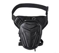 Crabop Paquete de pierna de ciclismo impermeable con funda rígida de EVA, bolsa de hombro ajustable para motocicleta, scooter, bicicleta eléctrica, negro (27,5 x 24 x 5 cm, negro)