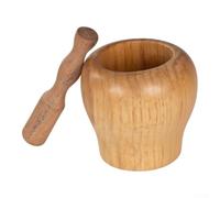Crabop para mortero y Mazo de Madera 2 Piezas para Ajo para mortero | 2 piezas, madera maciza, , ideal para ajo, especias, hierbas, clásico