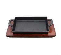 Crabop para plancha para teppanyaki Hierro Mineral Uso Horno para(B) | Hierro para fundido para robusto, para superficie antiadherente natural, para ideal para horno y barbacoa, para fácil