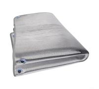 Crabop Películas reflectantes de calor para ventana, lámina de aluminio de doble cara de 6 mm, bloqueo solar, calcomanías de ventana de aislamiento térmico con ventosas, 30-80 x 100 cm (30 x 100 cm)